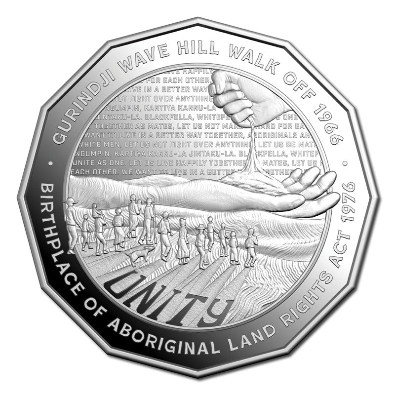 50c 2026 Unity: Wave Hill Walk Off 60th & Aboriginal Land Rights 50th Anniversary Silver Proof