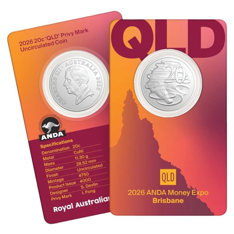 20c 2026 State Series 'QLD' Privy Mark - Brisbane ANDA Expo