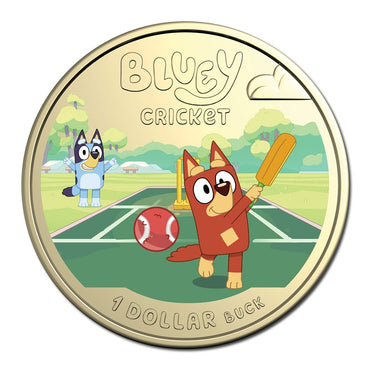 $1 2027 Bluey Cricket Coloured UNC