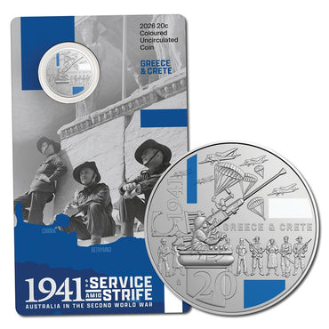 20c 2026 Service Amid Strife - Greece & Crete UNC