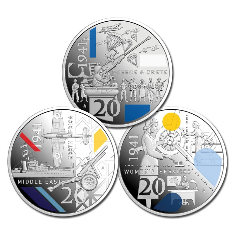 20c 2026 Service Amid Strife 1941 3 Coin Silver Proof Set - LIMIT 1