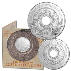 $1 2026 Origins of Australian Coin - Holey Dollar UNC