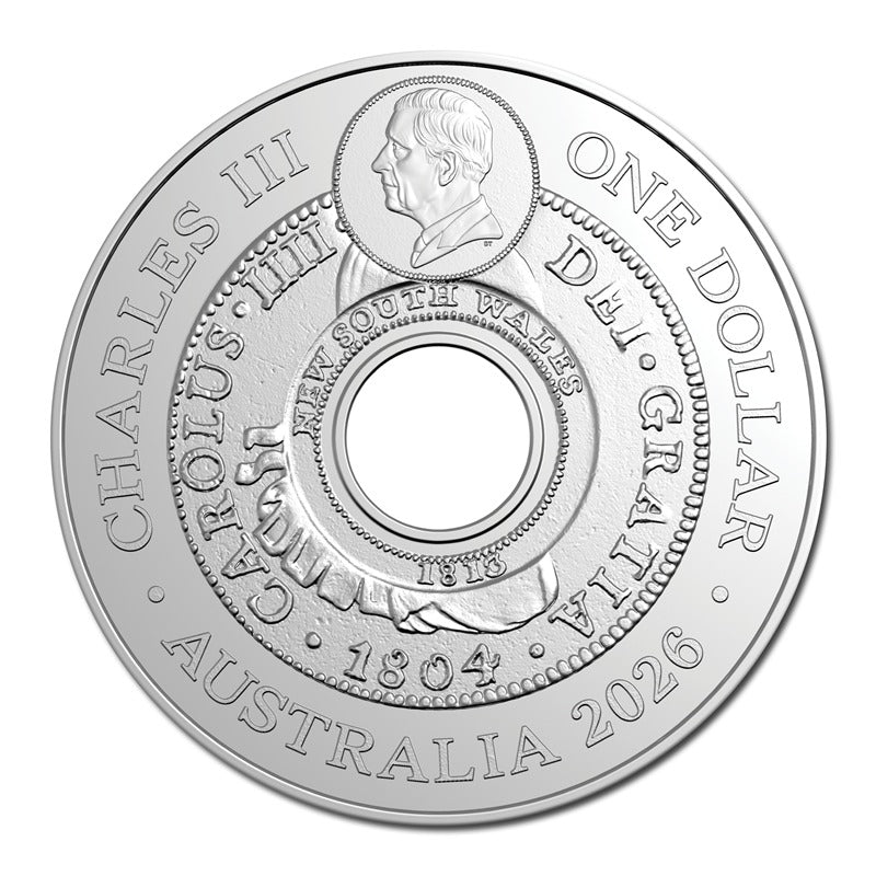 $1 2026 Origins of Australian Coin - Holey Dollar UNC