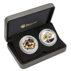 Tuvalu 2014 Lunar Good Fortune 1oz Proof Two Coin Set
