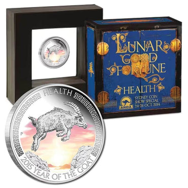 Tuvalu 2014 Lunar Good Fortune Health (ANDA Sydney) 1oz Proof