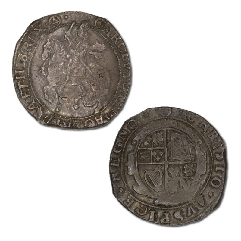 England 1625-1649 Charles I Silver Halfcrown VF