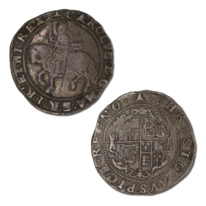 England 1625-1649 Charles I Silver Halfcrown F/VF