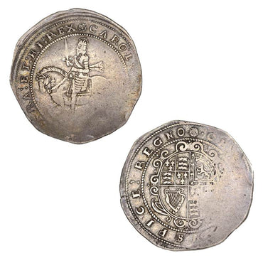 England 1642-1643 N/D Charles I Silver Crown F-VF