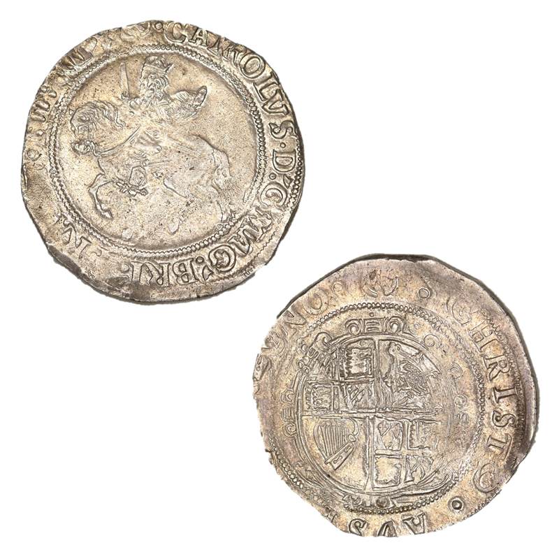 England 1644-1645 Charles I Silver Halfcrown EF