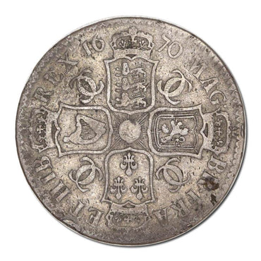 Great Britain 1670 Charles II Silver Halfcrown S.3365