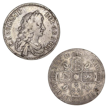 Great Britain 1670 Charles II Silver Halfcrown S.3365