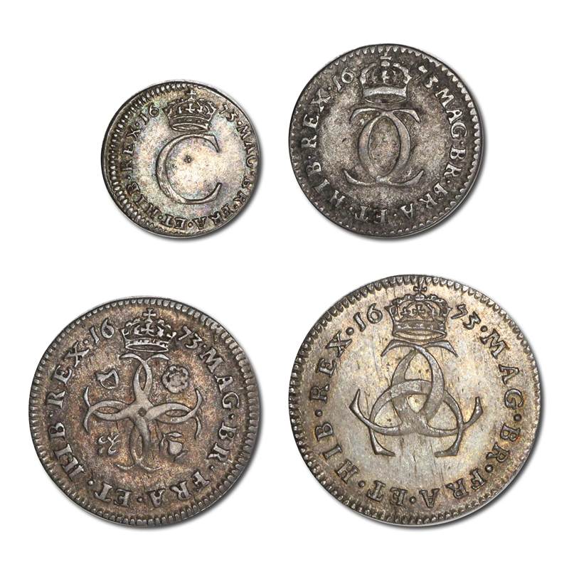 Great Britain 1673 Charles II Silver Maundy Set