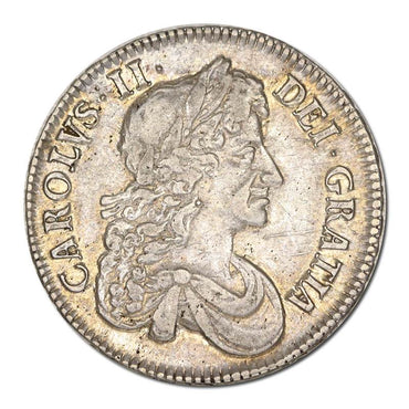 Great Britain 1679 Charles II Silver Crown VF+