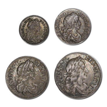 Great Britain 1679 Charles II Silver Maundy Set