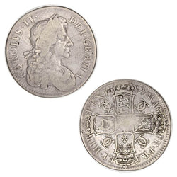 Great Britain 1682/1 Overdate Charles II Silver Crown