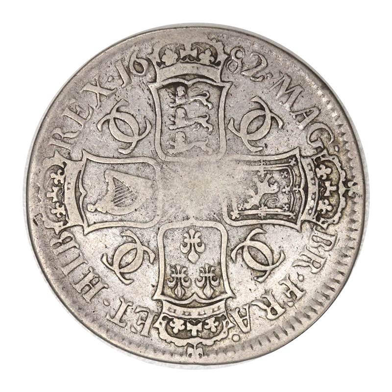 Great Britain 1682/1 Overdate Charles II Silver Crown