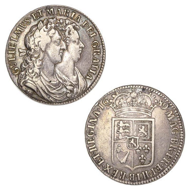 Great Britain 1689 William & Mary Silver Halfcrown