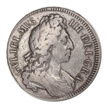 Great Britain 1696 William III 3rd Bust Silver Crown S.3472