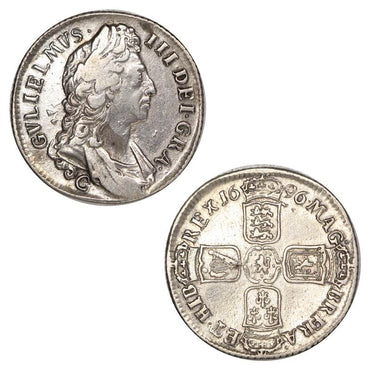 Great Britain 1696 William III Chester Mint Silver Shilling