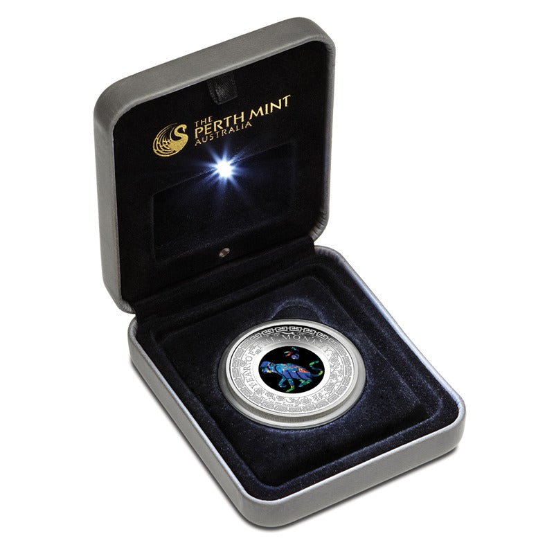 2016 Australian Opal Lunar Monkey 1oz Silver Proof
