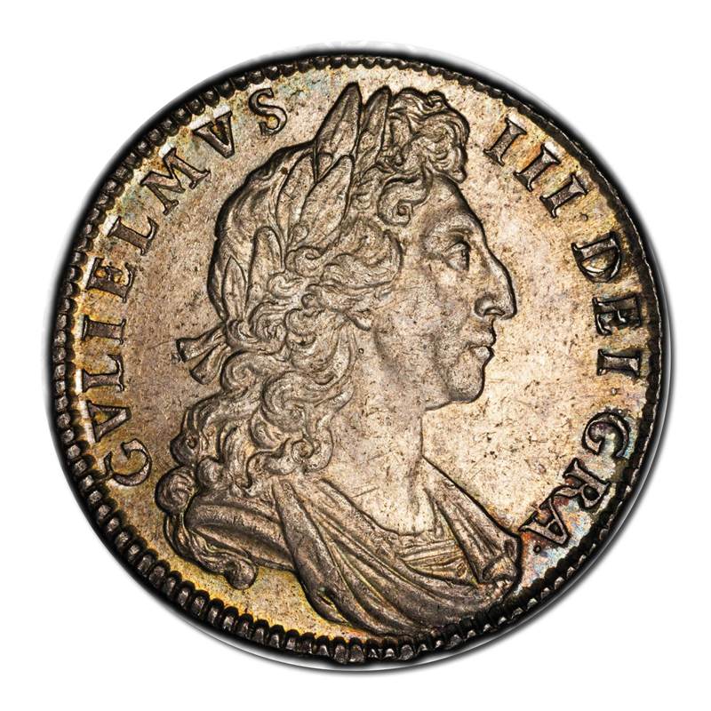 Great Britain 1700 William III Silver Halfcrown