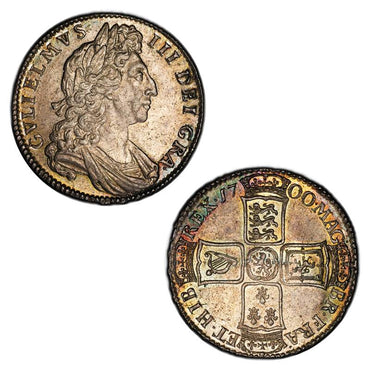 Great Britain 1700 William III Silver Halfcrown
