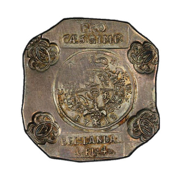 German States, Landau 1713 Silver Klippe 1 Florin 4 Kreuzer