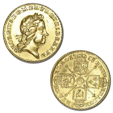 Great Britain 1718 George I Gold Quarter Guinea EF