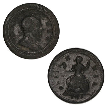Great Britain 1719 George I Copper Farthing
