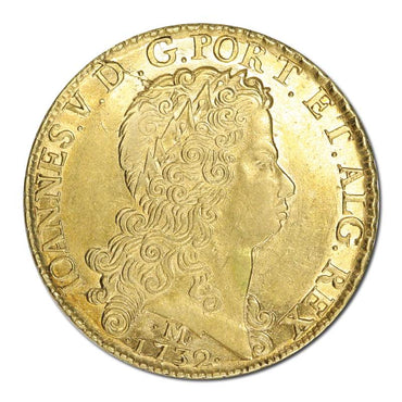 Brazil 1732M Gold 12,800 Reis (Johanna) EF Proclamation