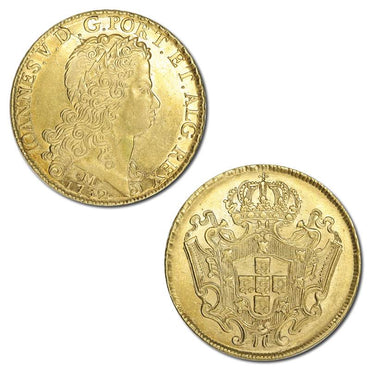 Brazil 1732M Gold 12,800 Reis (Johanna) EF Proclamation