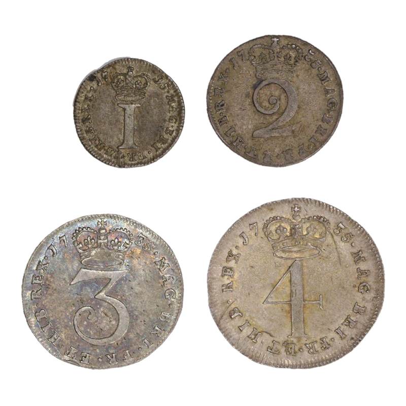 Great Britain 1735 George II Maundy 4 Coin Set