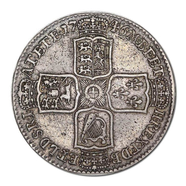 Great Britain 1746 George II Halfcrown 'Lima' VF