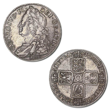 Great Britain 1746 George II Halfcrown 'Lima' VF