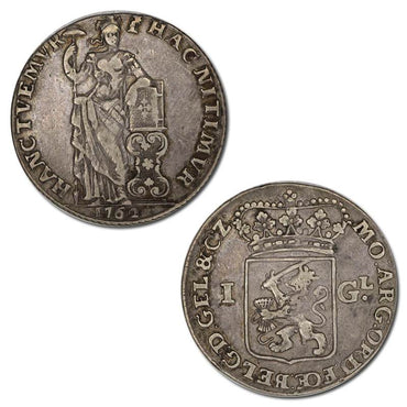 Netherlands, Gelderland 1762 Silver 1 Gulden