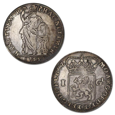 Netherlands, Gelderland 1763 Silver 1 Gulden