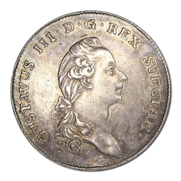 Sweden 1782 Gustav III Silver Riksdaler