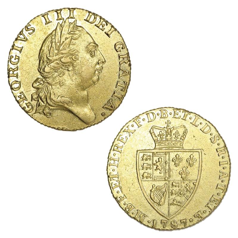 Great Britain 1787 George III Gold Spade Guinea VF+