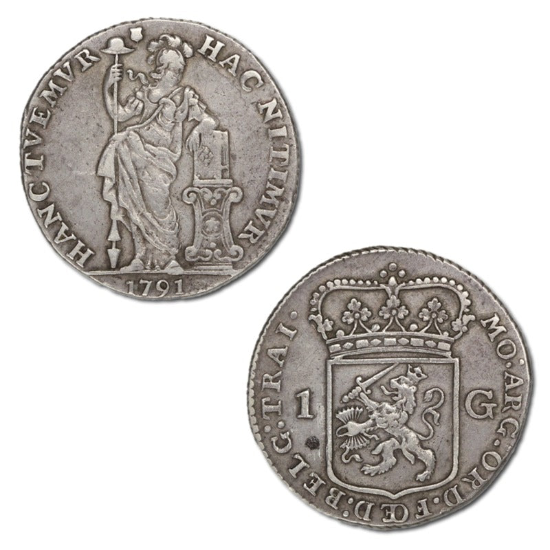 Netherlands 1791 Utrecht Silver 1 Gulden VF