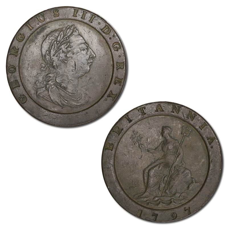 Great Britain 1797 George III Cartwheel Twopence