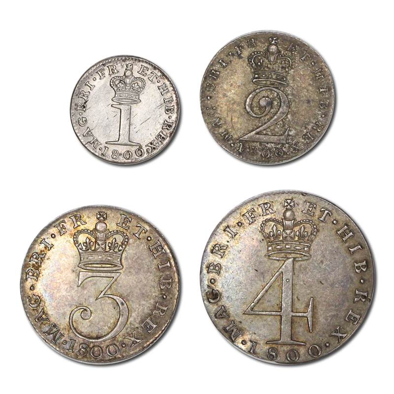 Great Britain 1800 George III Maundy Set VF-EF