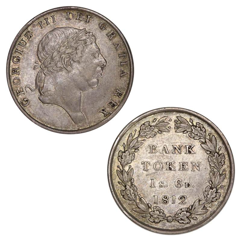 Great Britain 1812 George III Silver 1s6d or 18 Pence