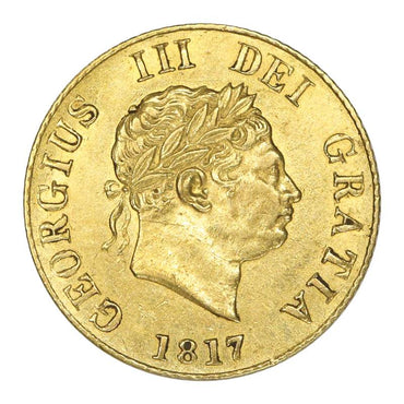 Great Britain 1817 George III Gold Half Sovereign EF