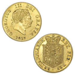 Great Britain 1817 George III Gold Half Sovereign EF