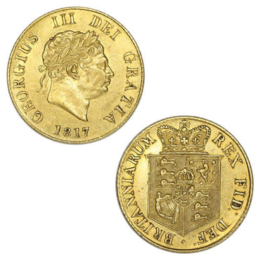 Great Britain 1817 George III Gold Half Sovereign EF