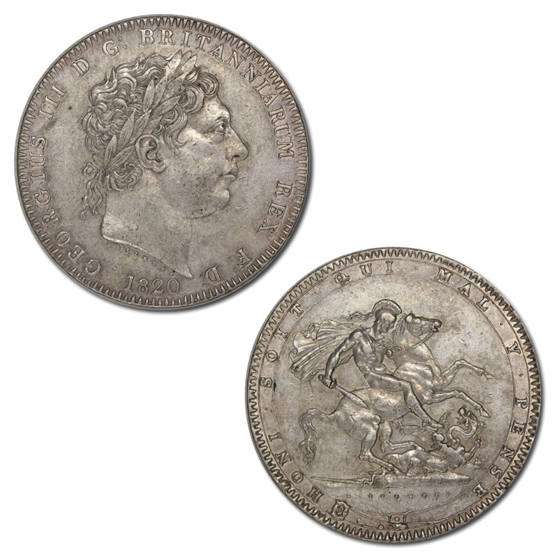 Great Britain 1820 George III Silver Crown VF+