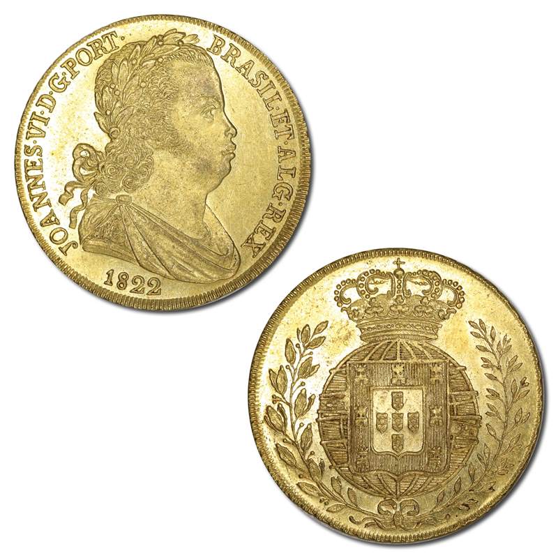 Portugal 1822 Gold Joao VI Peca/6400 Reis UNC