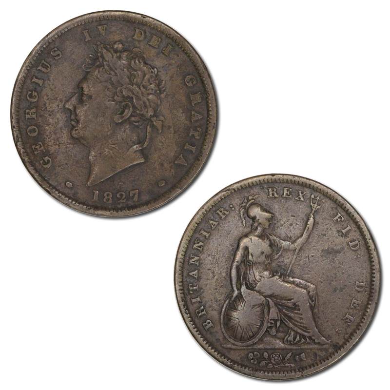 Great Britain 1827 George IV Penny