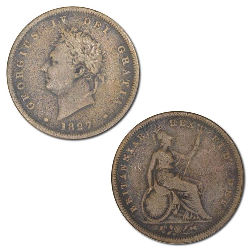 Great Britain 1827 George IV Penny