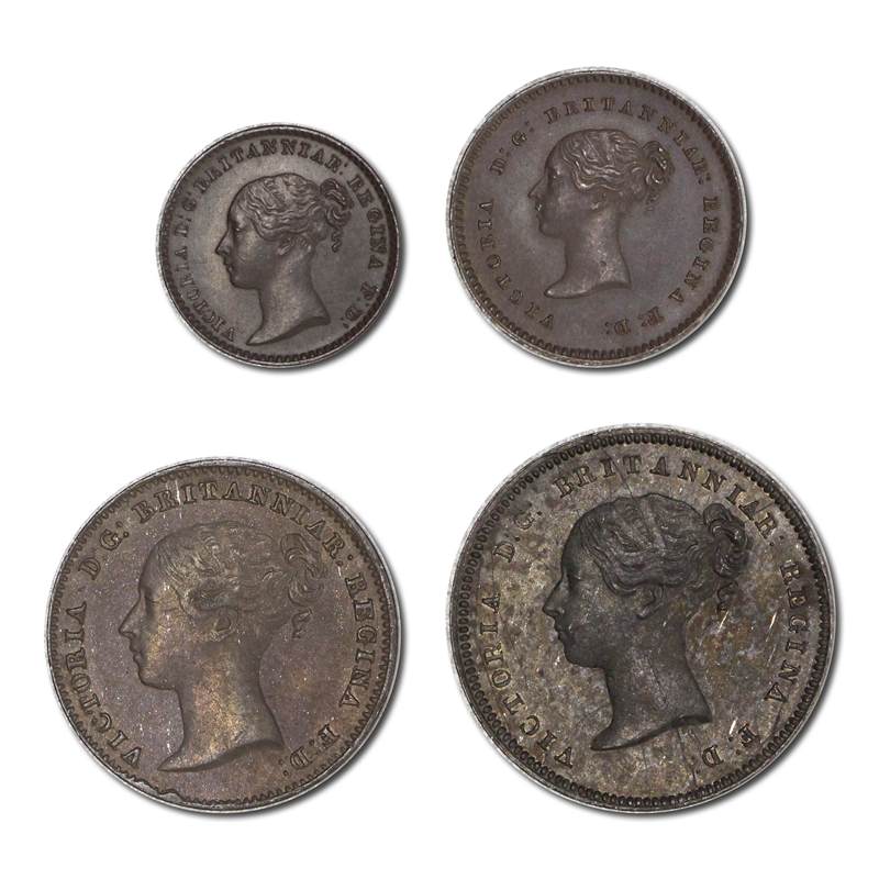 Great Britain 1838 Queen Victoria Maundy Set S.3916 EF-UNC